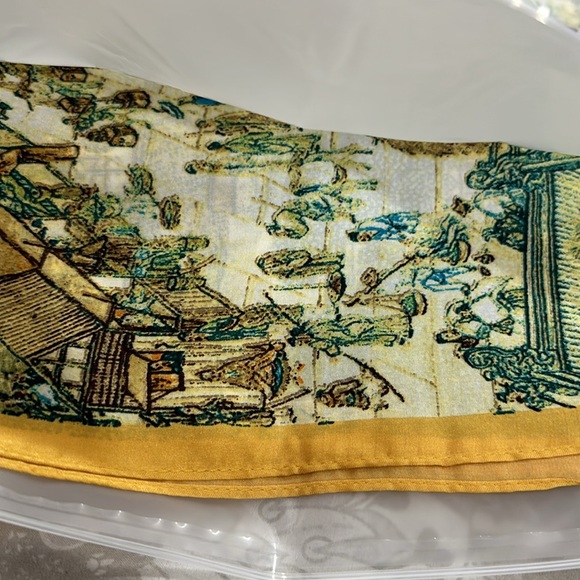 100% Silk Feeling Polyester small square Scarf Women neckerchief Floral style - Picture 2 of 10